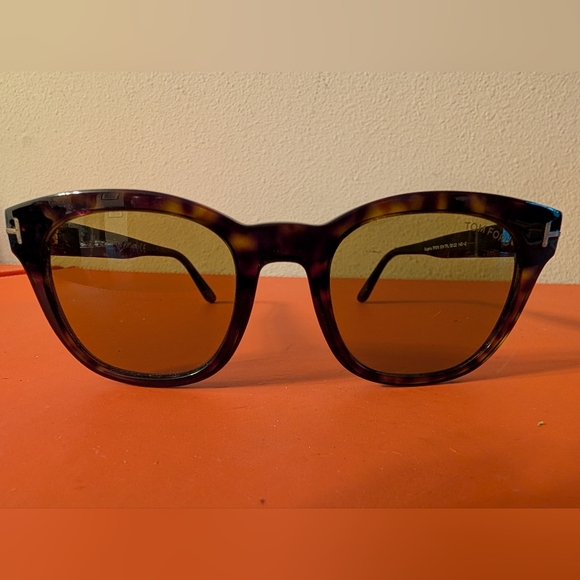 Mens/Womens/Unisex Tom Ford Eugenio Havana Brown Tortoise Sunglasses Box & Case - Picture 3 of 14